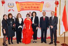 Nouvel An Chinois - Année du Serpent de bois ©DR - De gauche à droite sur la photo jointe : Mme DONATI, Conseiller au Cabinet de S.A.S. le Prince Souverain - Mme CARUSO RAVERA, Directeur des Relations Diplomatiques et Consulaires - S.E. Mme BOISSON, Ambassadeur de Monaco en Chine - Mme WANG, Présidente de l’Association Monaco-Chine - Mme LAMBIN BERTI, Secrétaire d’Etat - M. SHI, Vice-Consul Général – M. VINCI, Directeur de l’Education Nationale, de la Jeunesse et des Sports ©DR